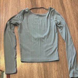 Cotton On Green Ribbed Fitted Blouse